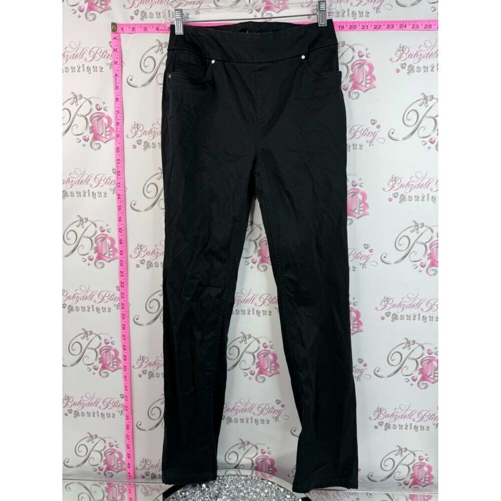 Up! Pants black silver Straight Leg Black Pants — Sleek Everyday Essential